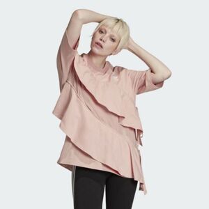 NWT|Adidas x JKOO Ruffle Pink Short Sleeve Top, SMALL